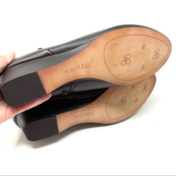 Antia leather Cindy ankle boots Mocha WIDE - Picture 6 of 8